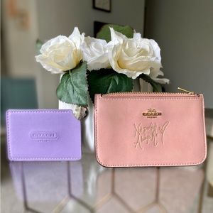 Coach x Selena Zip Card Case + Authentic Coach Pocket Mirror